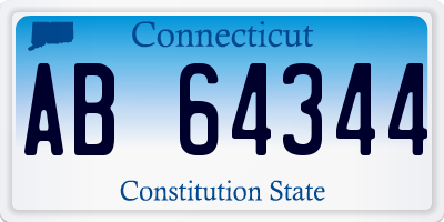 CT license plate AB64344