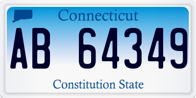 CT license plate AB64349