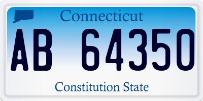 CT license plate AB64350