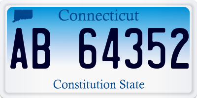 CT license plate AB64352