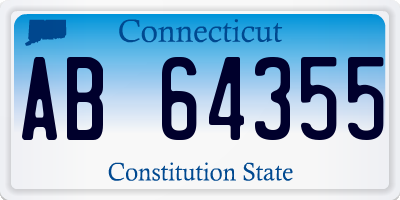 CT license plate AB64355