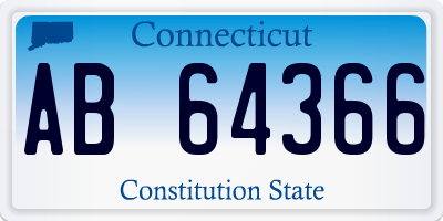 CT license plate AB64366