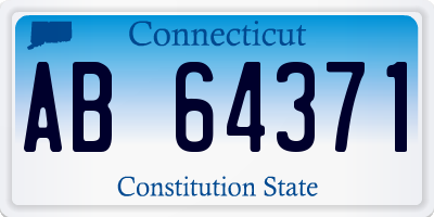 CT license plate AB64371