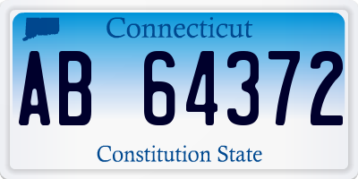 CT license plate AB64372