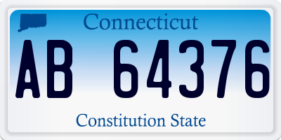 CT license plate AB64376