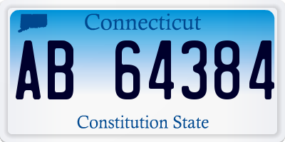 CT license plate AB64384