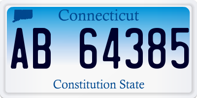 CT license plate AB64385