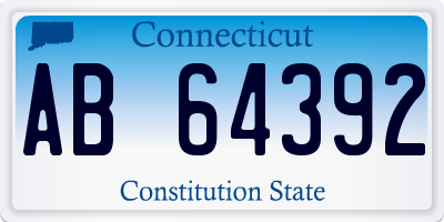 CT license plate AB64392