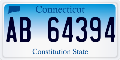 CT license plate AB64394