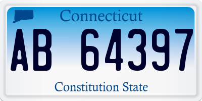 CT license plate AB64397