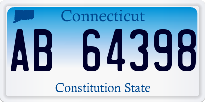 CT license plate AB64398