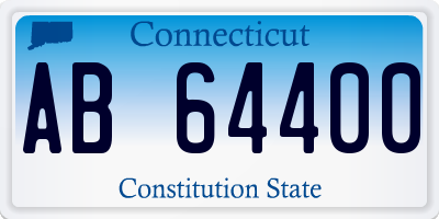 CT license plate AB64400