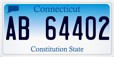 CT license plate AB64402