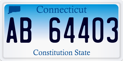 CT license plate AB64403