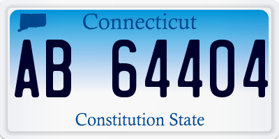 CT license plate AB64404