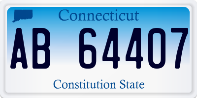 CT license plate AB64407