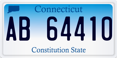 CT license plate AB64410