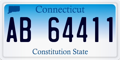 CT license plate AB64411
