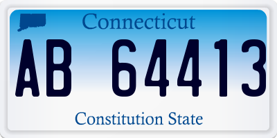 CT license plate AB64413