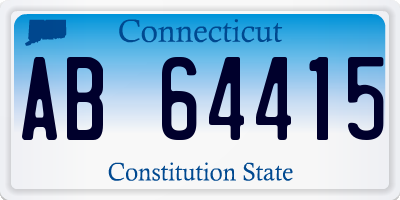 CT license plate AB64415