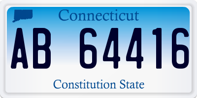 CT license plate AB64416
