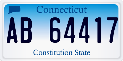CT license plate AB64417
