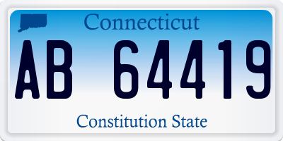 CT license plate AB64419