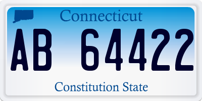 CT license plate AB64422