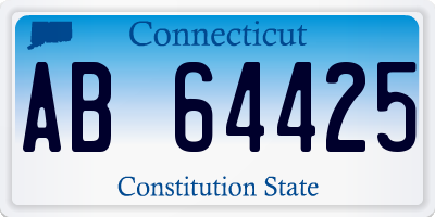CT license plate AB64425