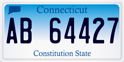 CT license plate AB64427