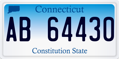 CT license plate AB64430