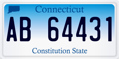 CT license plate AB64431