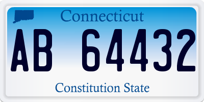 CT license plate AB64432