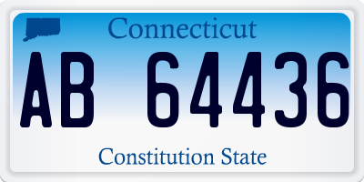 CT license plate AB64436