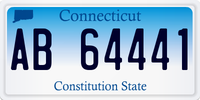 CT license plate AB64441
