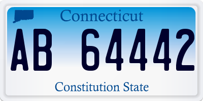 CT license plate AB64442