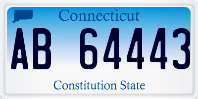 CT license plate AB64443