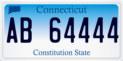 CT license plate AB64444