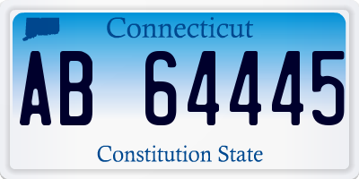 CT license plate AB64445