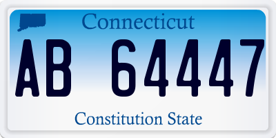 CT license plate AB64447