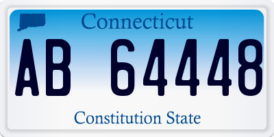 CT license plate AB64448