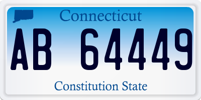 CT license plate AB64449