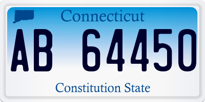 CT license plate AB64450