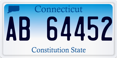 CT license plate AB64452