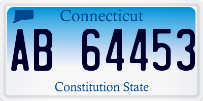 CT license plate AB64453