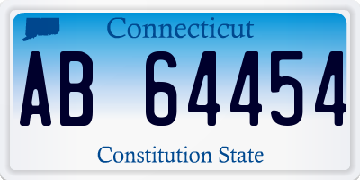 CT license plate AB64454