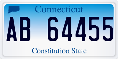 CT license plate AB64455