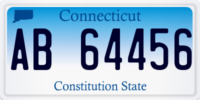 CT license plate AB64456