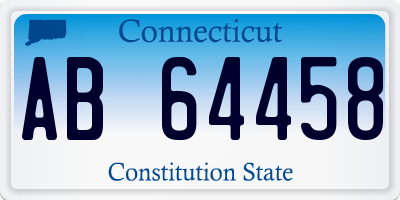 CT license plate AB64458