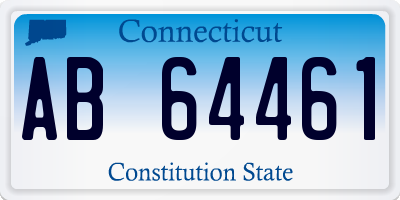 CT license plate AB64461